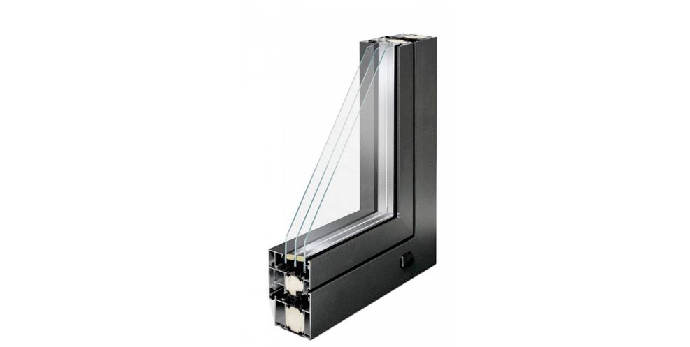 Profil eines Holz-Alu-Fensters